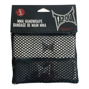 Tapout MMA Hand Wraps Boxing Bandages Black White 2 Pair Training NIP